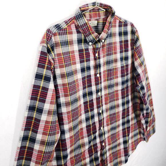 Reed Edward Shirt Mens Extra Large Multicolor Plaid Long Sleeve Button Down Top - Picture 4 of 7